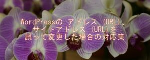 WordPressの アドレス (URL)、サイトアドレス (URL)を誤って変更した場合の対応策